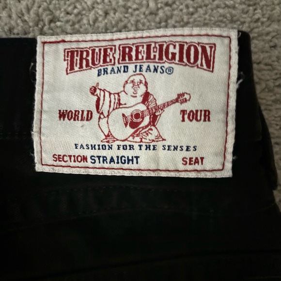 *VINTAGE* True Religion Black Denim Jeans Size 33 - Picture 3 of 5